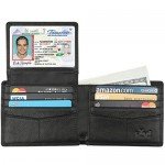 Wallet for Men-Genuine Leather RFID Blocking Bifold Stylish Wallet With 2 ID Window