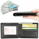 Wallet for Men-Genuine Leather RFID Blocking Bifold Stylish Wallet With 2 ID Window