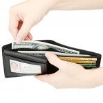 Wallet for Men-Genuine Leather RFID Blocking Bifold Stylish Wallet With 2 ID Window