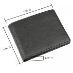 Wallet for Men-Genuine Leather RFID Blocking Bifold Stylish Wallet With 2 ID Window
