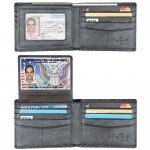 Wallet for Men-Genuine Leather RFID Blocking Bifold Stylish Wallet With 2 ID Window