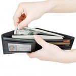 Wallet for Men-Genuine Leather RFID Blocking Bifold Stylish Wallet With 2 ID Window