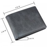 Wallet for Men-Genuine Leather RFID Blocking Bifold Stylish Wallet With 2 ID Window
