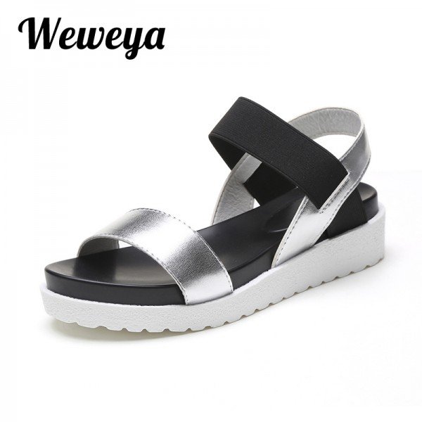 Weweya 2018 New Summer Women Sandals Shoes Fashion Peep toe Flats Shoes Woman Roman Female Sandals Shoes Women Mujer Sandalias