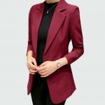 Wine Red Black Women Blazers And Jackets 2018 New Spring Autumn Fashion Single Button Blazer Femenino Ladies Blazer Female Wine Red Black Women Blazers And Jackets 2018 New Spring Autumn Fashion Single Button Blazer Femenino Ladies Blazer Female