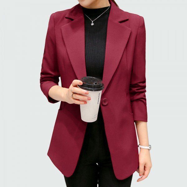 Wine Red Black Women Blazers And Jackets 2018 New Spring Autumn Fashion Single Button Blazer Femenino Ladies Blazer Female Wine Red Black Women Blazers And Jackets 2018 New Spring Autumn Fashion Single Button Blazer Femenino Ladies Blazer Female