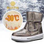 Winter Women Boots  thermal boots lady shoes boys girls waterproof snow boot plus size fashion shoe non-slip thick fur free ship