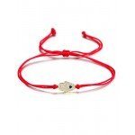 Wistic Hamsa Evil Eye Adjustable Bracelet Kabbalah Silver String Bracelet for Women Men Girls boys