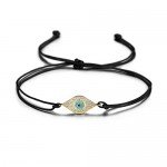 Wistic Hamsa Evil Eye Adjustable Bracelet Kabbalah Silver String Bracelet for Women Men Girls boys