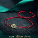 Wistic Hamsa Evil Eye Adjustable Bracelet Kabbalah Silver String Bracelet for Women Men Girls boys