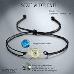 Wistic Hamsa Evil Eye Adjustable Bracelet Kabbalah Silver String Bracelet for Women Men Girls boys
