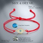 Wistic Hamsa Evil Eye Adjustable Bracelet Kabbalah Silver String Bracelet for Women Men Girls boys