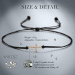 Wistic Hamsa Evil Eye Adjustable Bracelet Kabbalah Silver String Bracelet for Women Men Girls boys