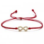 Wistic Hamsa Evil Eye Adjustable Bracelet Kabbalah Silver String Bracelet for Women Men Girls boys