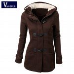 Women Causal Coat 2018 New Spring Autumn Women's Overcoat Female Hooded Coat Zipper Horn Button Outwear Jacket Casaco Feminino