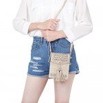 Women Small Crossbody Bag, seOSTO Tassel Cell Phone Purse Wallet Bags