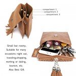 Women Small Crossbody Bag, seOSTO Tassel Cell Phone Purse Wallet Bags