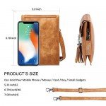 Women Small Crossbody Bag, seOSTO Tassel Cell Phone Purse Wallet Bags
