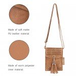Women Small Crossbody Bag, seOSTO Tassel Cell Phone Purse Wallet Bags