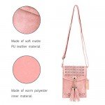 Women Small Crossbody Bag, seOSTO Tassel Cell Phone Purse Wallet Bags