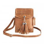 Women Small Crossbody Bag, seOSTO Tassel Cell Phone Purse Wallet Bags