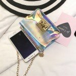 Women Transparent Bag Clear PVC Jelly Small Tote Messenger Bags Laser Holographic Shoulder Bags Female Lady Sac Femme Bandoulier