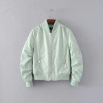 Women short coat ladies bomber jackets Solid 10color full lined loose overcoat 2018 hot sale female casual twill white pink blue