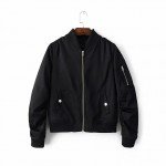 Women short coat ladies bomber jackets Solid 10color full lined loose overcoat 2018 hot sale female casual twill white pink blue