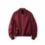 Women short coat ladies bomber jackets Solid 10color full lined loose overcoat 2018 hot sale female casual twill white pink blue
