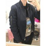 Women short coat ladies bomber jackets Solid 10color full lined loose overcoat 2018 hot sale female casual twill white pink blue