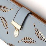 Women's Long Leaf Bifold Wallet Leather Card Holder Purse Clutch Wallet Women's Long Leaf Bifold Wallet Leather Card Holder Purse Clutch Wallet