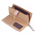 Women's Long Leaf Bifold Wallet Leather Card Holder Purse Clutch Wallet Women's Long Leaf Bifold Wallet Leather Card Holder Purse Clutch Wallet