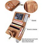 Women's RFID Bifold Leather Wallet Ladies Mini Purse with id Window Small Zipper Pocket for Coin Card Key Cash,Soft Compact Short Thin Wallet Women's RFID Bifold Leather Wallet Ladies Mini Purse with id Window Small Zipper Pocket for Coin Card Key Cash,Soft Compact Short Thin Wallet