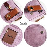 Women's RFID Bifold Leather Wallet Ladies Mini Purse with id Window Small Zipper Pocket for Coin Card Key Cash,Soft Compact Short Thin Wallet Women's RFID Bifold Leather Wallet Ladies Mini Purse with id Window Small Zipper Pocket for Coin Card Key Cash,Soft Compact Short Thin Wallet