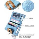 Women's RFID Bifold Leather Wallet Ladies Mini Purse with id Window Small Zipper Pocket for Coin Card Key Cash,Soft Compact Short Thin Wallet Women's RFID Bifold Leather Wallet Ladies Mini Purse with id Window Small Zipper Pocket for Coin Card Key Cash,Soft Compact Short Thin Wallet