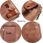 Women's RFID Bifold Leather Wallet Ladies Mini Purse with id Window Small Zipper Pocket for Coin Card Key Cash,Soft Compact Short Thin Wallet Women's RFID Bifold Leather Wallet Ladies Mini Purse with id Window Small Zipper Pocket for Coin Card Key Cash,Soft Compact Short Thin Wallet