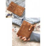 Women's RFID Bifold Leather Wallet Ladies Mini Purse with id Window Small Zipper Pocket for Coin Card Key Cash,Soft Compact Short Thin Wallet Women's RFID Bifold Leather Wallet Ladies Mini Purse with id Window Small Zipper Pocket for Coin Card Key Cash,Soft Compact Short Thin Wallet