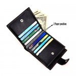 Women's RFID Bifold Leather Wallet Ladies Mini Purse with id Window Small Zipper Pocket for Coin Card Key Cash,Soft Compact Short Thin Wallet Women's RFID Bifold Leather Wallet Ladies Mini Purse with id Window Small Zipper Pocket for Coin Card Key Cash,Soft Compact Short Thin Wallet