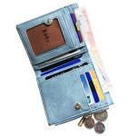 Women's RFID Bifold Leather Wallet Ladies Mini Purse with id Window Small Zipper Pocket for Coin Card Key Cash,Soft Compact Short Thin Wallet Women's RFID Bifold Leather Wallet Ladies Mini Purse with id Window Small Zipper Pocket for Coin Card Key Cash,Soft Compact Short Thin Wallet