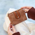 Women's RFID Bifold Leather Wallet Ladies Mini Purse with id Window Small Zipper Pocket for Coin Card Key Cash,Soft Compact Short Thin Wallet Women's RFID Bifold Leather Wallet Ladies Mini Purse with id Window Small Zipper Pocket for Coin Card Key Cash,Soft Compact Short Thin Wallet