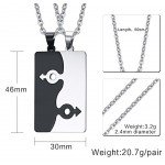 XUANPAI 2PCS Stainless Steel Lesbian Gay Lgbt Pride Female Male Symbol Puzzle Dog Tag Couple Necklace