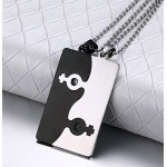 XUANPAI 2PCS Stainless Steel Lesbian Gay Lgbt Pride Female Male Symbol Puzzle Dog Tag Couple Necklace