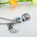 YOUFENG Urn Necklaces for Ashes Always in My Heart Love You to the Moon and Back 12 Birthstones Styles Necklace