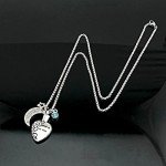 YOUFENG Urn Necklaces for Ashes Always in My Heart Love You to the Moon and Back 12 Birthstones Styles Necklace