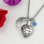 YOUFENG Urn Necklaces for Ashes Always in My Heart Love You to the Moon and Back 12 Birthstones Styles Necklace