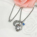 YOUFENG Urn Necklaces for Ashes Always in My Heart Love You to the Moon and Back 12 Birthstones Styles Necklace