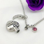 YOUFENG Urn Necklaces for Ashes Always in My Heart Love You to the Moon and Back 12 Birthstones Styles Necklace