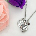 YOUFENG Urn Necklaces for Ashes Always in My Heart Love You to the Moon and Back 12 Birthstones Styles Necklace