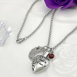 YOUFENG Urn Necklaces for Ashes Always in My Heart Love You to the Moon and Back 12 Birthstones Styles Necklace
