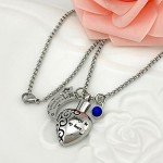 YOUFENG Urn Necklaces for Ashes Always in My Heart Love You to the Moon and Back 12 Birthstones Styles Necklace